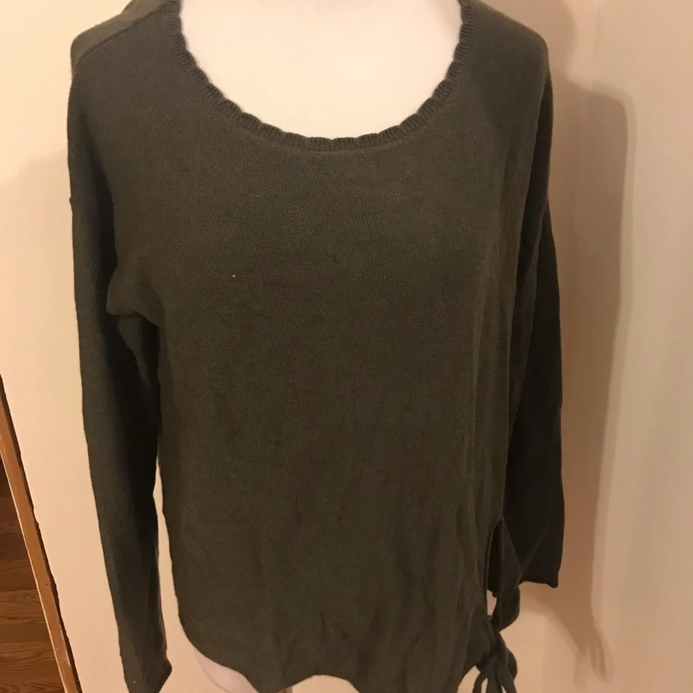 NWT Free People Beach Luxe Dahlia Sweater Pine size Small